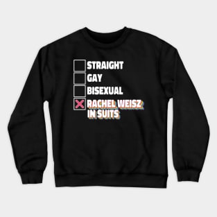 Straight Gay Bisexual Rachel Weisz In Suits Crewneck Sweatshirt